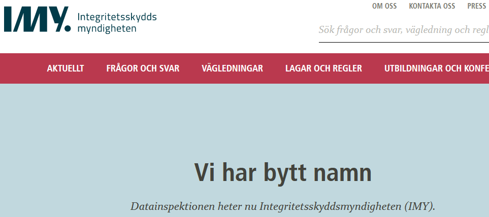 Datainspektionen byter namn